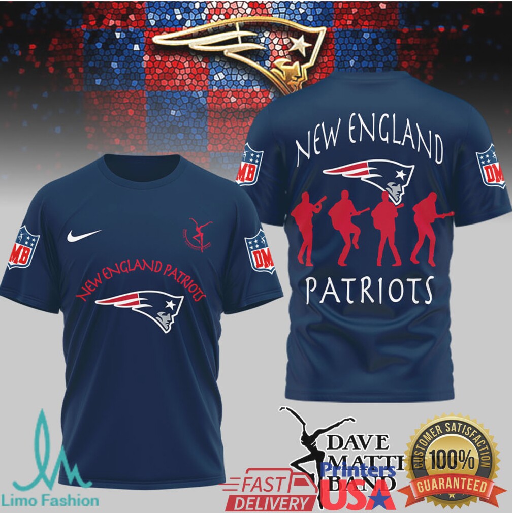 New England Patriots x Dave Matthews Band NFL Fan Mashup T Shirt - Limotees LLC