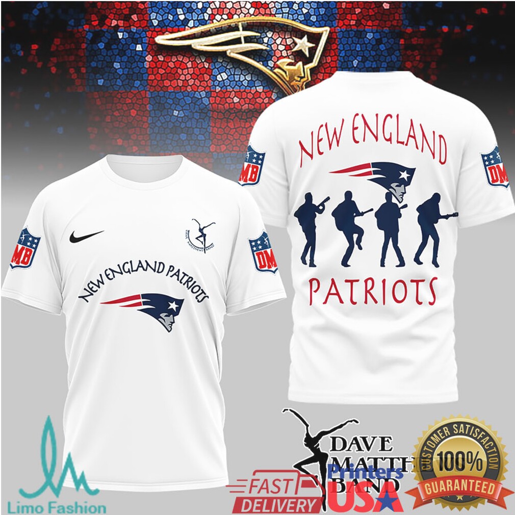 New England Patriots x Dave Matthews Band NFL Fan Mashup T Shirt - Limotees LLC