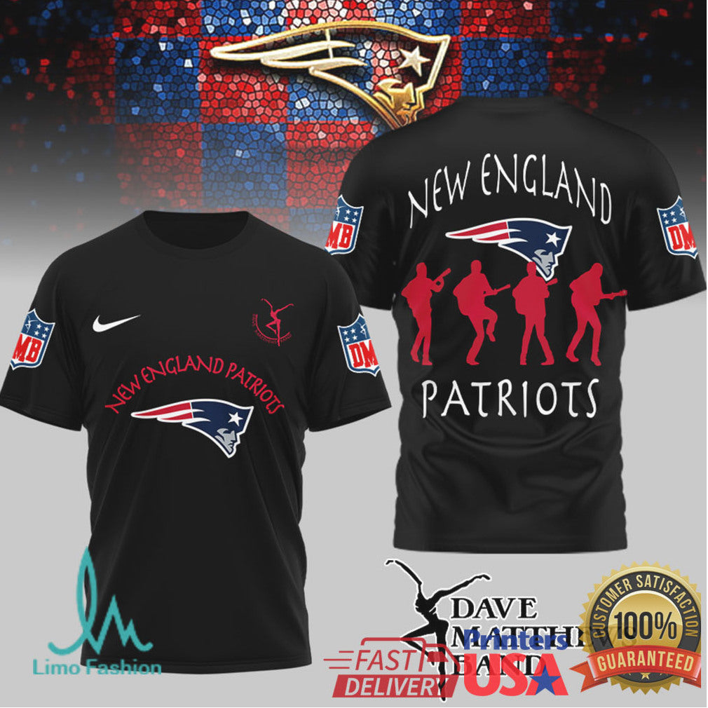 New England Patriots x Dave Matthews Band NFL Fan Mashup T Shirt - Limotees LLC