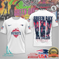 New England Patriots x Green Day Band Portrait Graphic T Shirt - Limotees LLC