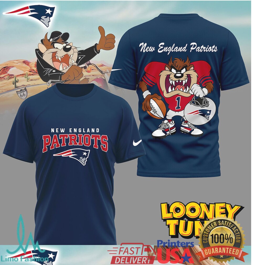 New England Patriots x Looney Tunes Taz Gameday Graphic T Shirt - Limotees LLC
