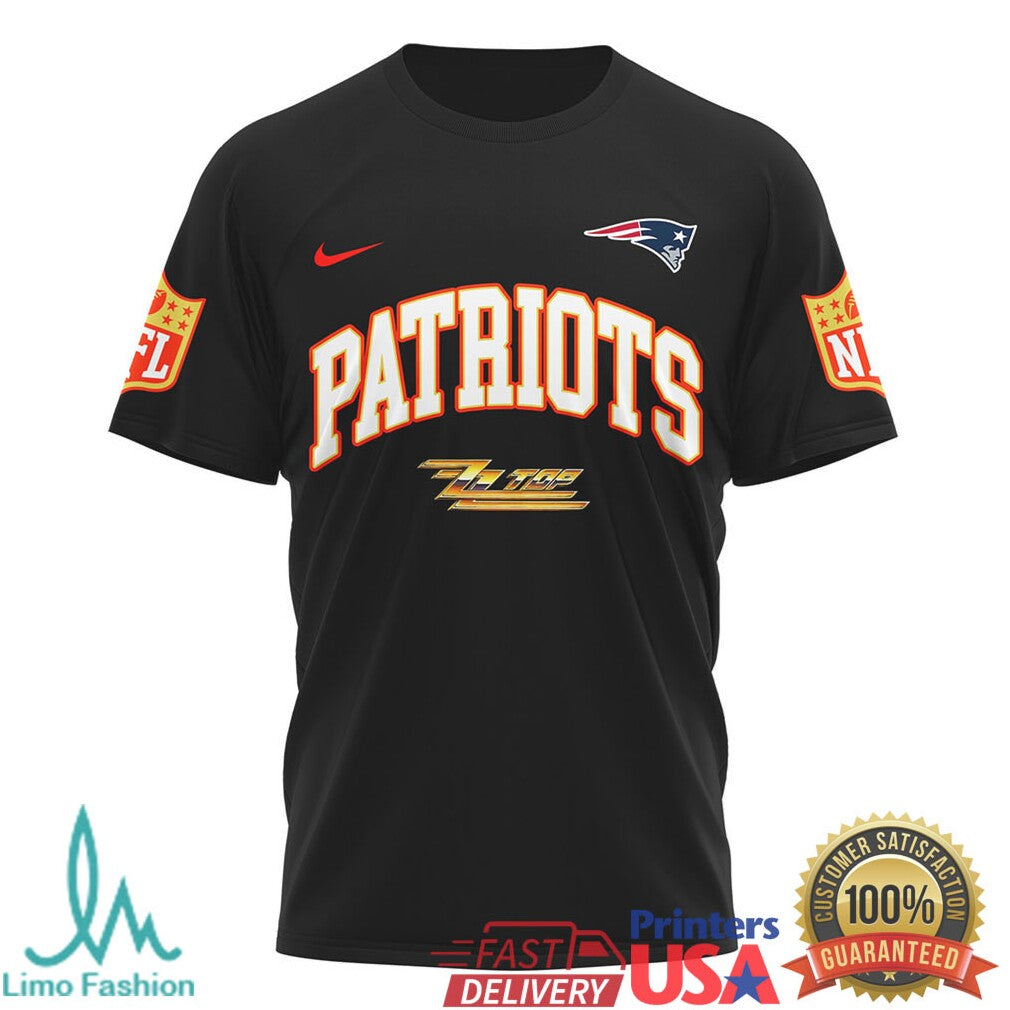 New England PatriotsOfficial NFL ZZ Top Fan 3D Shirt - Limotees LLC