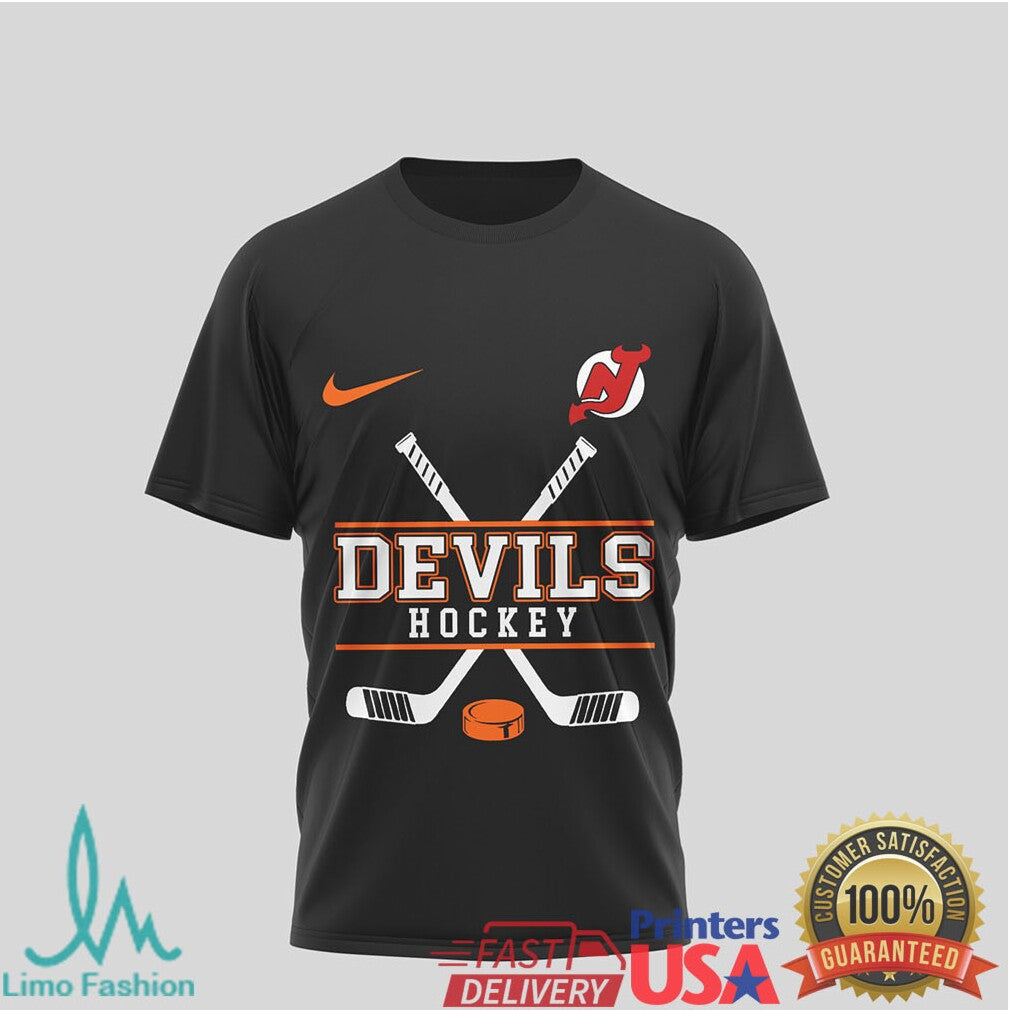 New Jersey Devils Hockey x Harley Davidson Skull Wing Biker T Shirt - Limotees LLC