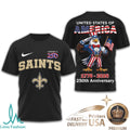 New Orleans Saints 250th Anniversary Patriotic Eagle T Shirt - Limotees LLC