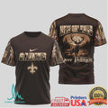 New Orleans Saints Deer Hunting Camo Nfl Tshirt Design - Limotees LLC