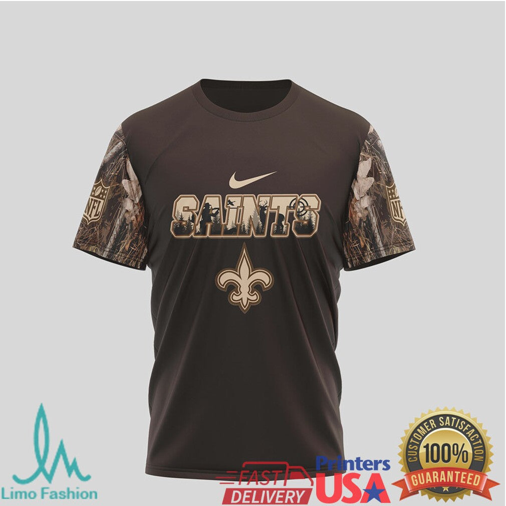 New Orleans Saints Deer Hunting Camo Nfl Tshirt Design - Limotees LLC