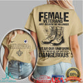 New Orleans Saints Female Veterans No Less Dangerous Military T Shirt - Limotees LLC