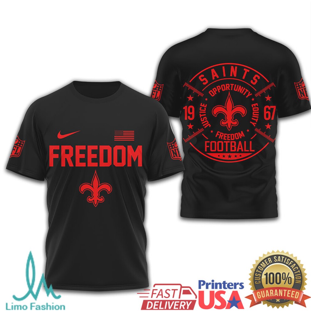 New Orleans Saints Freedom Football Justice Opportunity Equity T Shirt - Limotees LLC