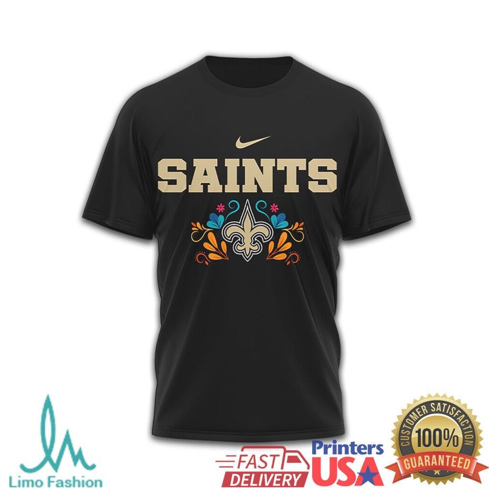 New Orleans Saints Hasta la Muerte Sugar Skull Day of the Dead T Shirt