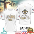 New Orleans Saints Jesus Won Christian Sports T Shirt - Limotees LLC