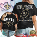 New Orleans Saints Nurse T Shirt Football Heartbeat Medical Professional Gift - Limotees LLC