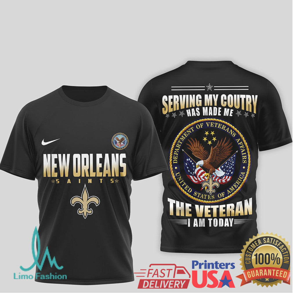 New Orleans Saints Official NFL Department Of Veterans Affairs 3D Shirt - Limotees LLC
