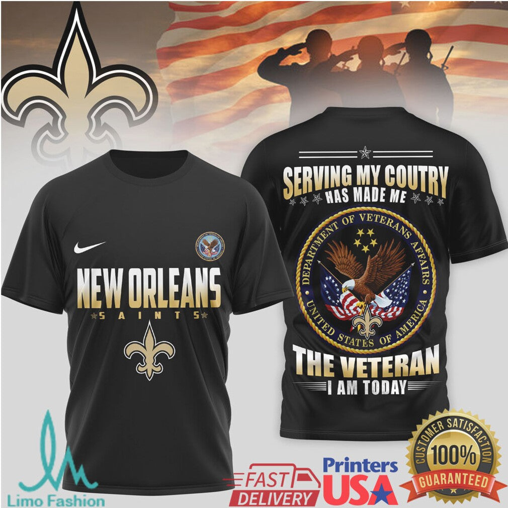 New Orleans Saints Official NFL Department Of Veterans Affairs 3D Shirt - Limotees LLC