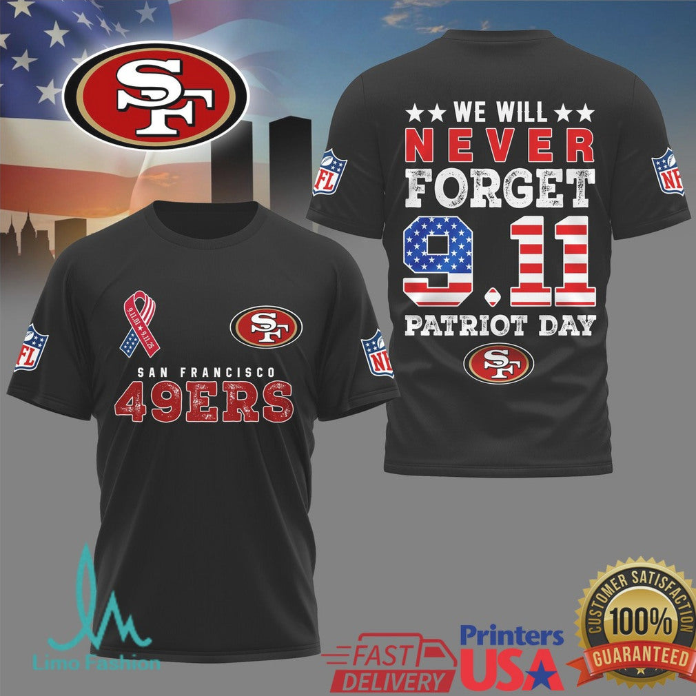 New Orleans Saints & San Francisco 49ers 9.11 Patriot Day Memorial T Shirt - Limotees LLC