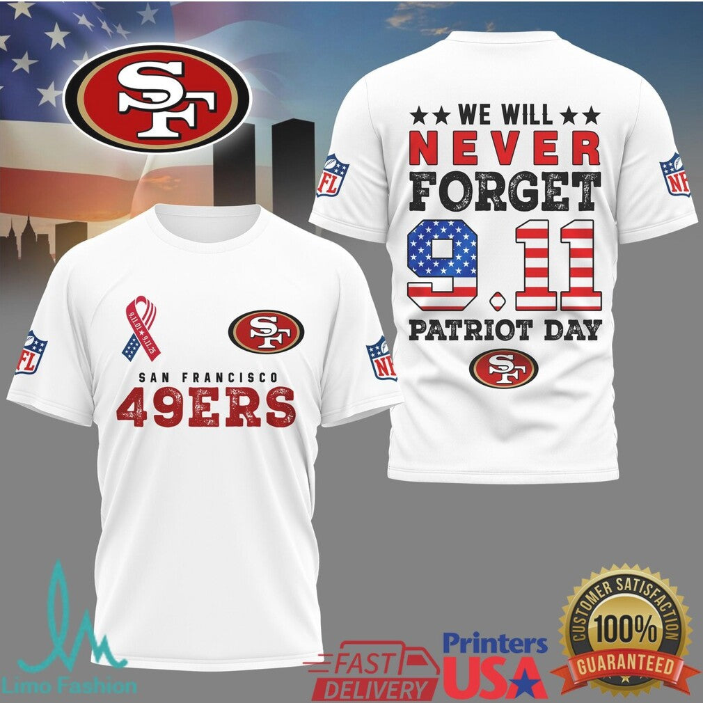 New Orleans Saints & San Francisco 49ers 9.11 Patriot Day Memorial T Shirt - Limotees LLC