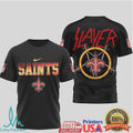 New Orleans Saints Slayer Metal Music Football Shirt - Limotees LLC