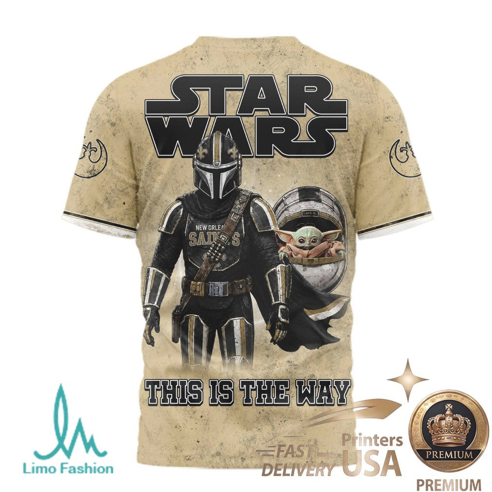 New Orleans Saints Star Wars The Mandalorian This Is The Way T Shirt - Limotees LLC