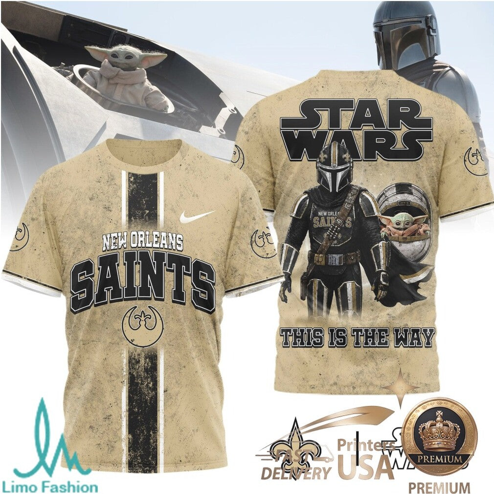 New Orleans Saints Star Wars The Mandalorian This Is The Way T Shirt - Limotees LLC