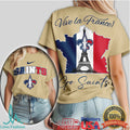 New Orleans Saints “Vive la France” Paris Eiffel Tower Tour T Shirt - Limotees LLC