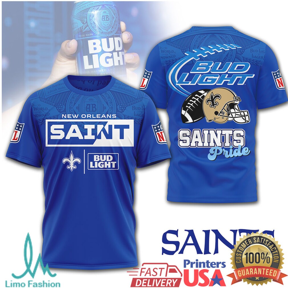 New Orleans Saints x Bud Light “Saints Pride” NFL Licensed Style Tee - Limotees LLC