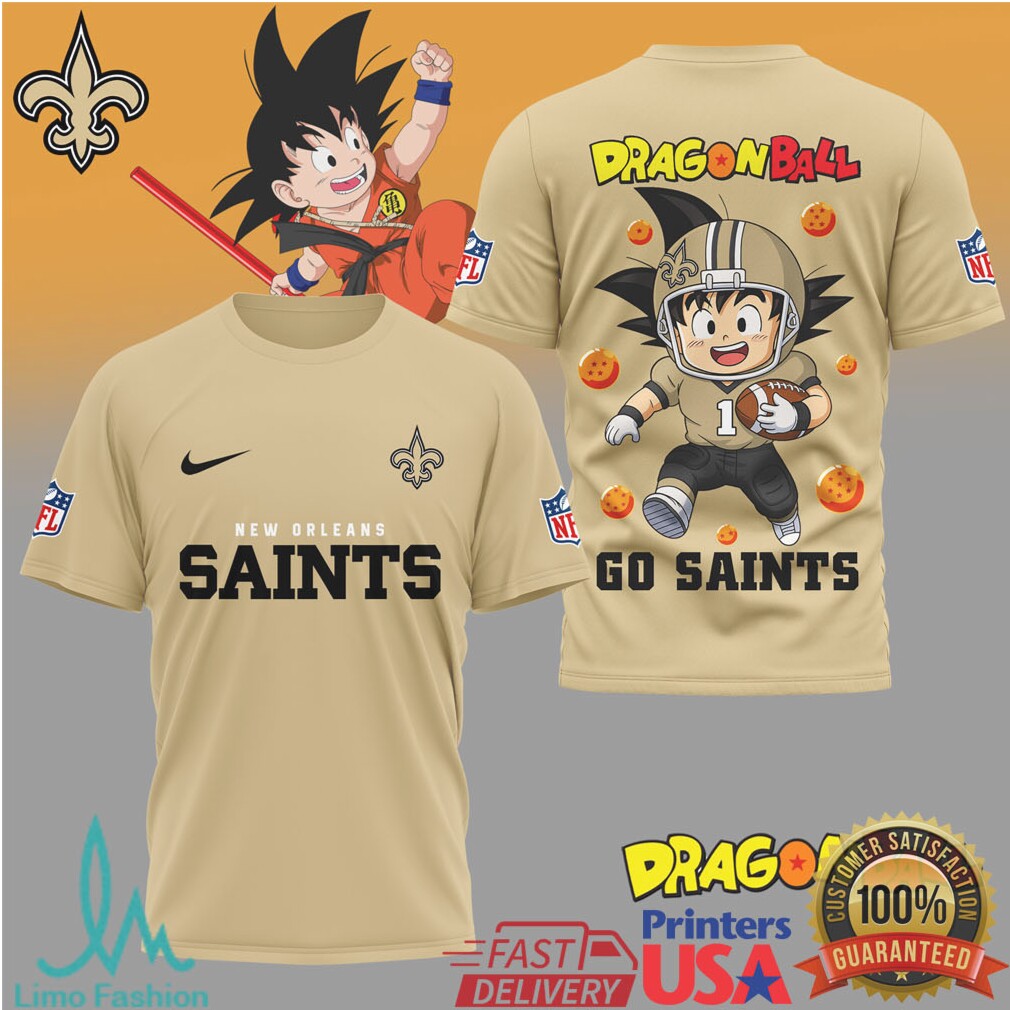 New Orleans Saints x Dragon Ball Goku Football Mashup T Shirt
