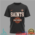 New Orleans Saints x Harley Davidson Motor Cycles Graphic T Shirt - Limotees LLC