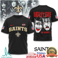 New Orleans Saints x Mötley Crüe Saints & Sinners Mashup T Shirt - Limotees LLC