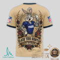 New York Giants Bugs Bunny Smart Heart Built On Brains T Shirt