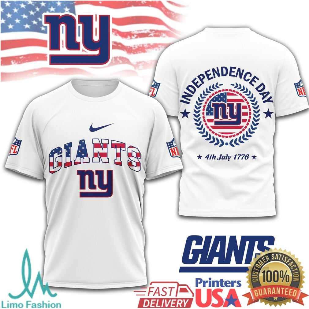 New York Giants Independence Day T Shirt Patriotic NY Giants 4th of July T Shirt - Limotees LLC