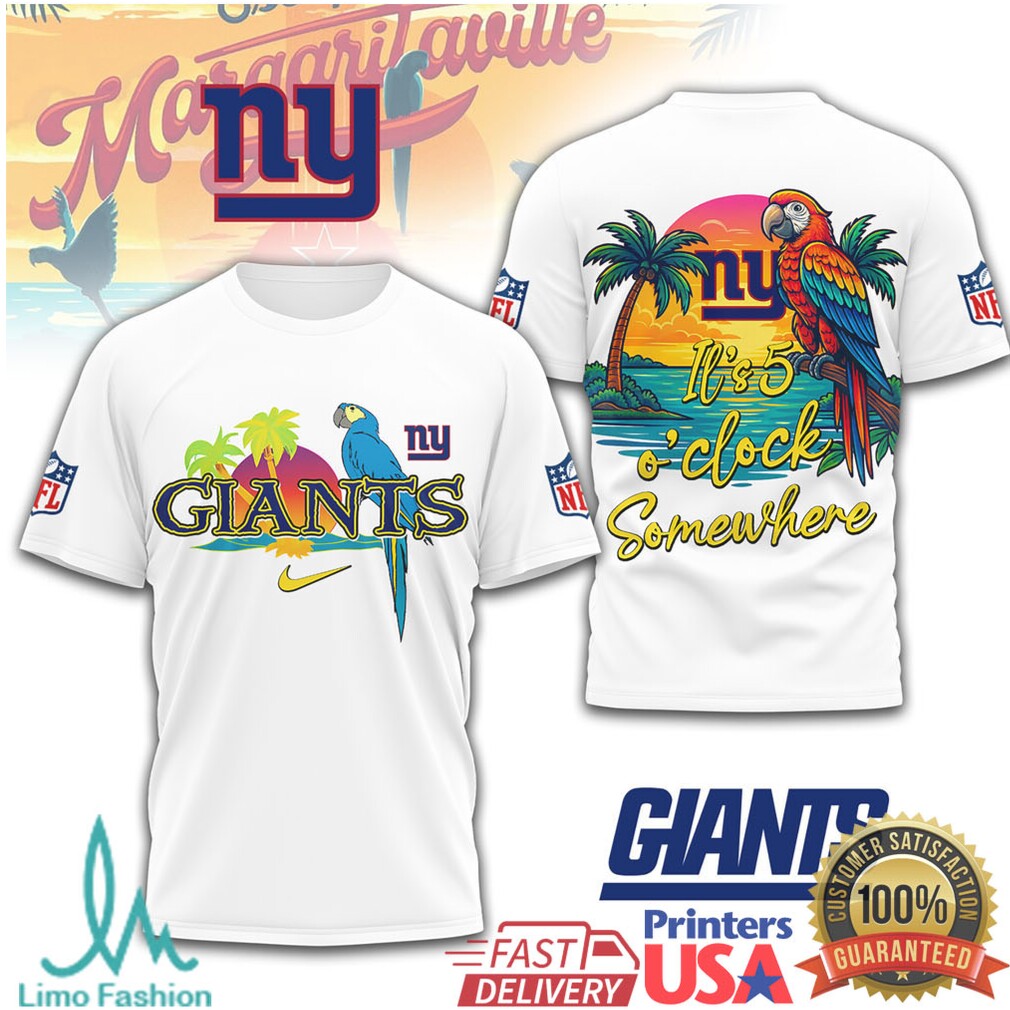 New York Giants Margaritaville It’s 5 O’Clock Somewhere Tropical Shirt - Limotees LLC
