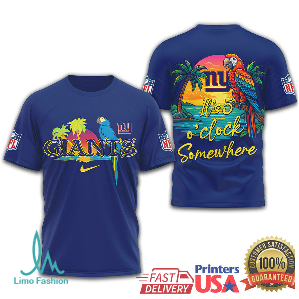 New York Giants Margaritaville It’s 5 O’Clock Somewhere Tropical Shirt - Limotees LLC