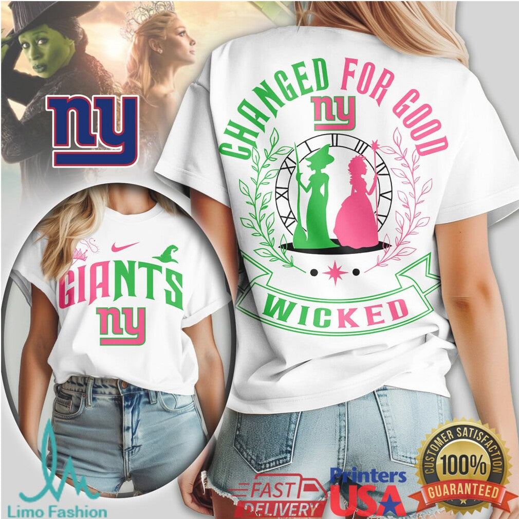 New York Giants Official NFL Wicked Changed For Good Women Shirt - Limotees LLC