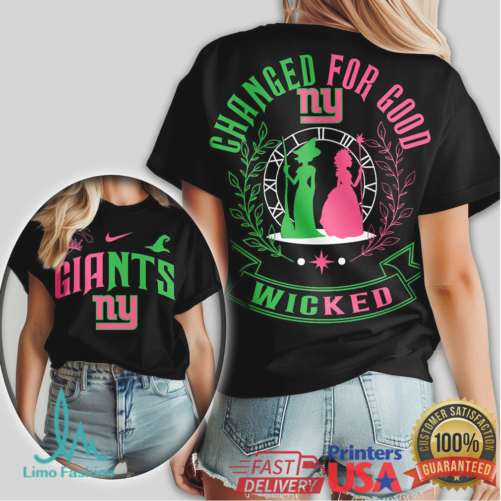 New York Giants Official NFL Wicked Changed For Good Women Shirt - Limotees LLC