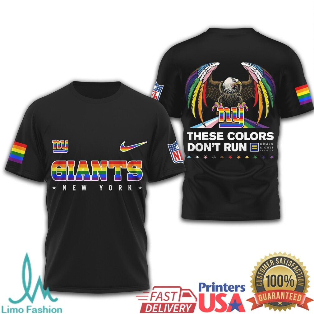 New York Giants Pride Eagle These Colors Don't Run T Shirt - Limotees LLC