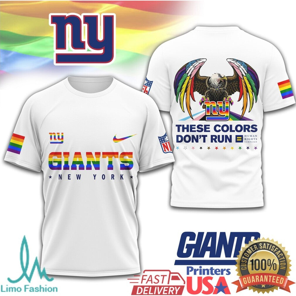 New York Giants Pride Eagle These Colors Don't Run T Shirt - Limotees LLC