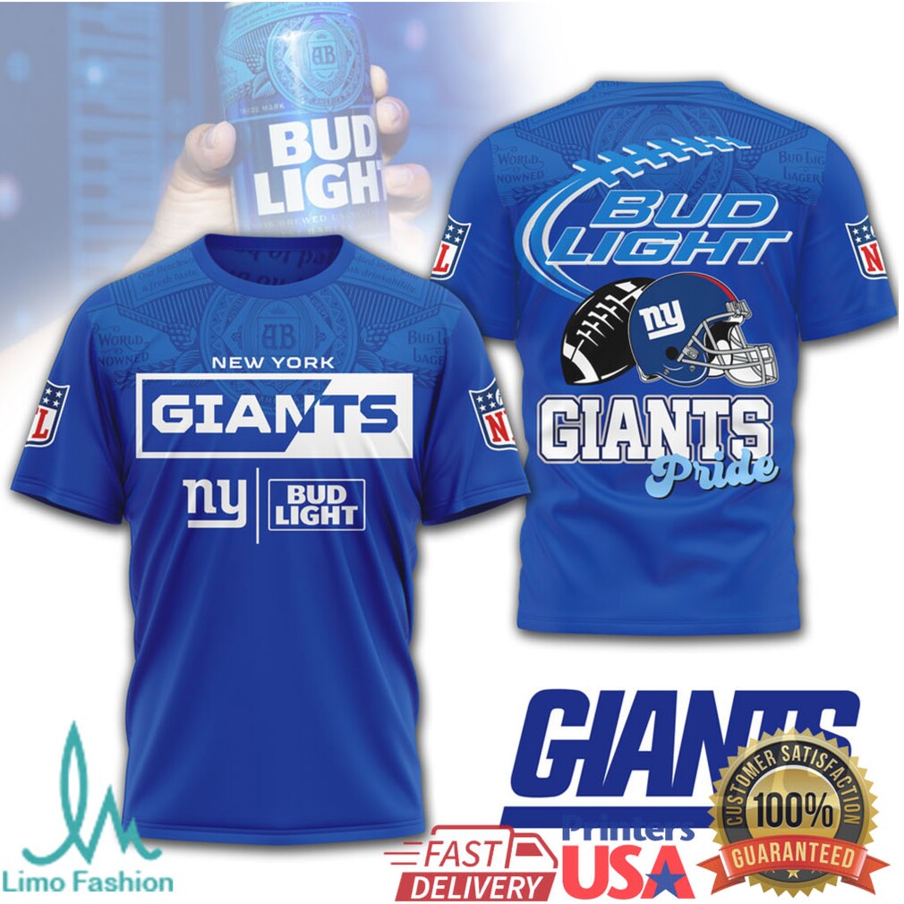 New York Giants x Bud Light Pride NFL Football Fan Graphic Tee - Limotees LLC