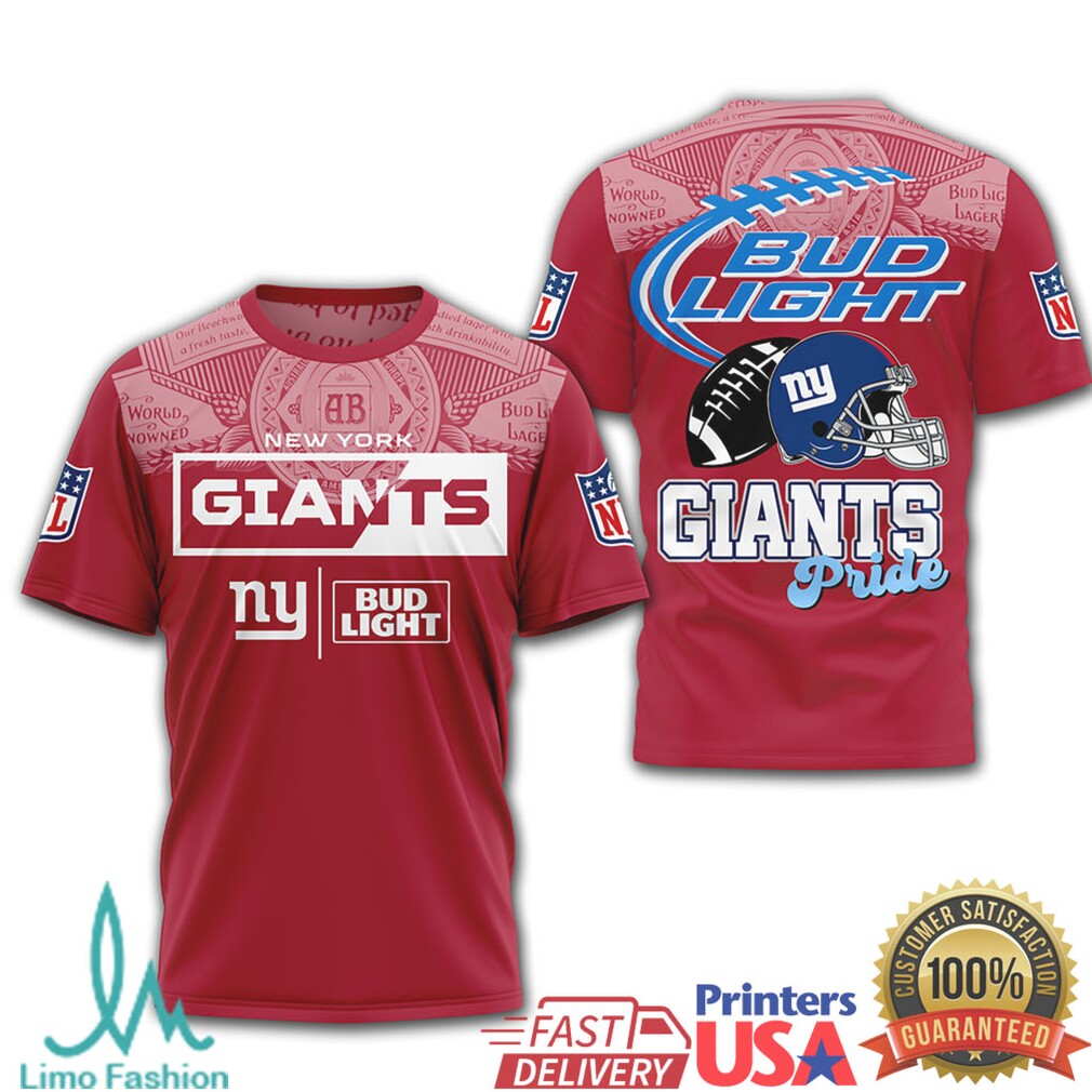 New York Giants x Bud Light Pride NFL Football Fan Graphic Tee - Limotees LLC