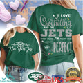 New York Jets Crochet Heart Design Shirt Perfect Jets Fan Tee - Limotees LLC