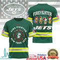 New York Jets Firefighter Snoopy & Friends NFL Fan T Shirt - Limotees LLC