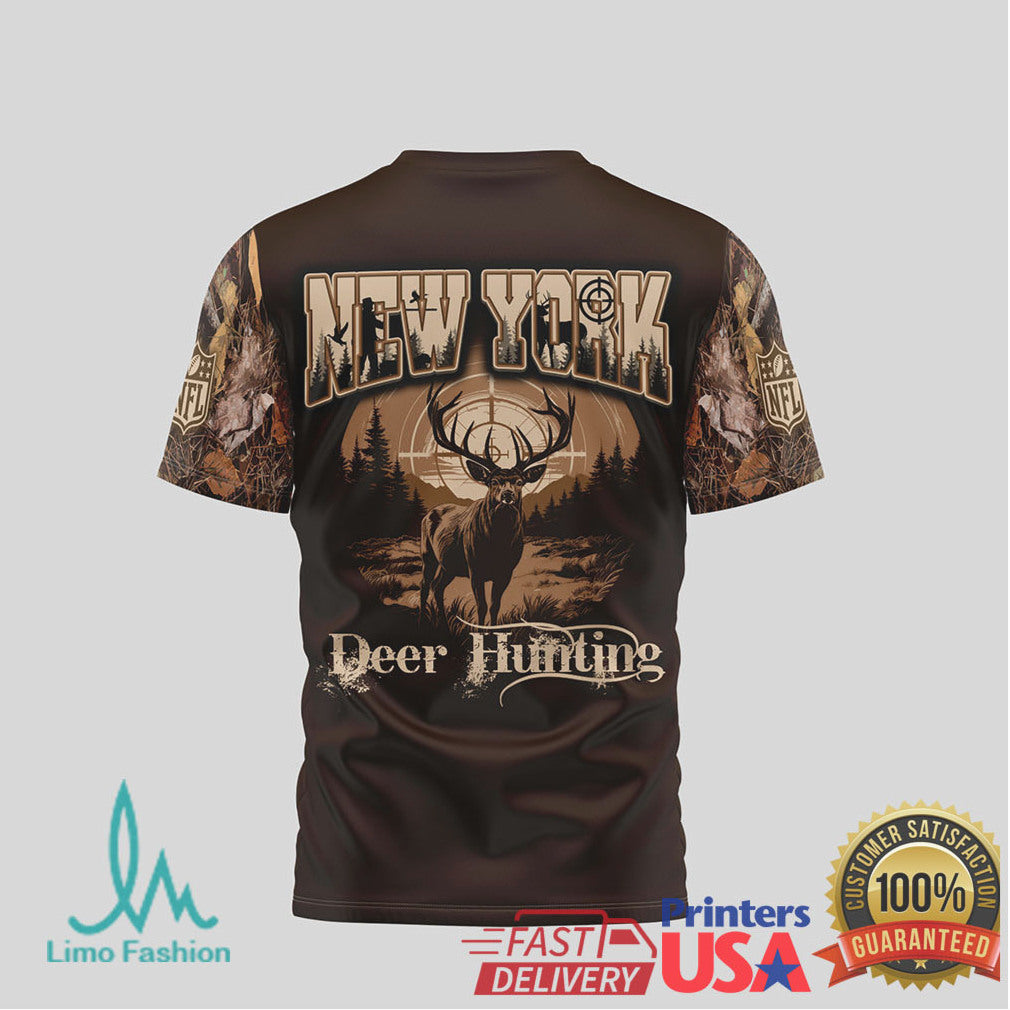 New York Jets NFL Deer Hunting Camo Sleeve T Shirt - Limotees LLC