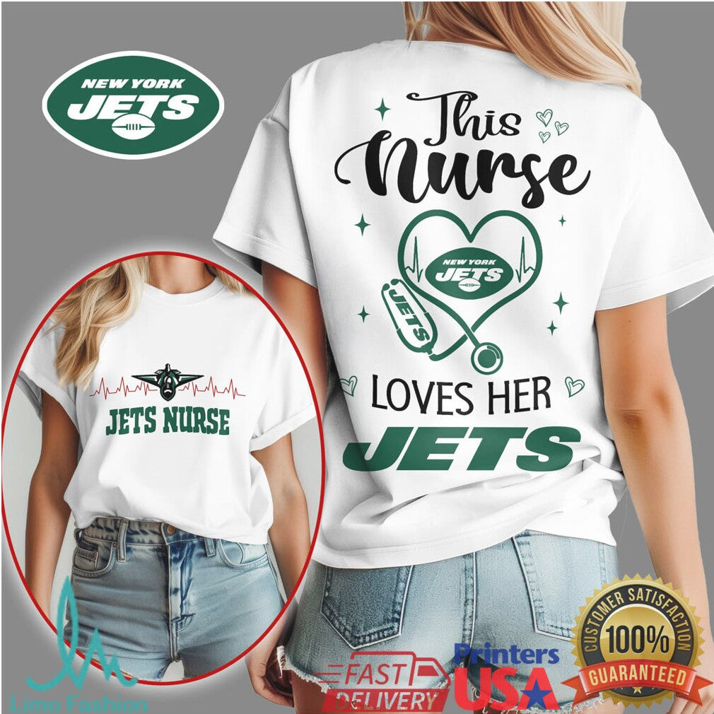 New York Jets Nurse Love My Team Nursing Apparel - Limotees LLC