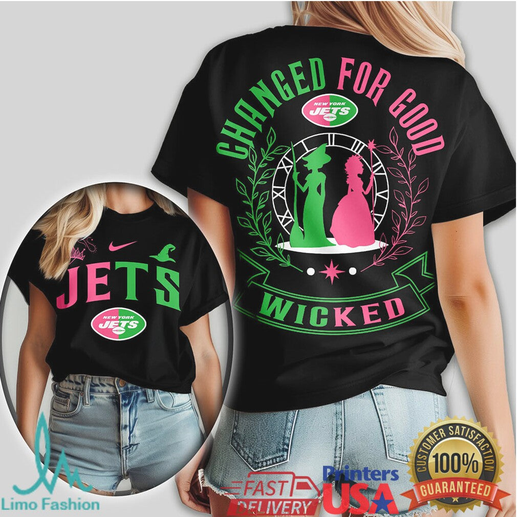 New York Jets Official NFL Wicked Changed For Good Women Shirt - Limotees LLC