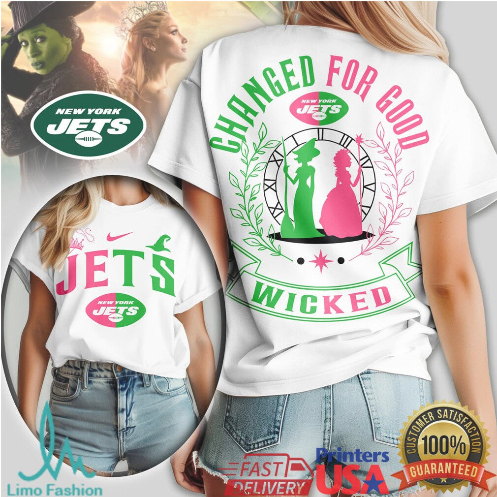 New York Jets Official NFL Wicked Changed For Good Women Shirt - Limotees LLC