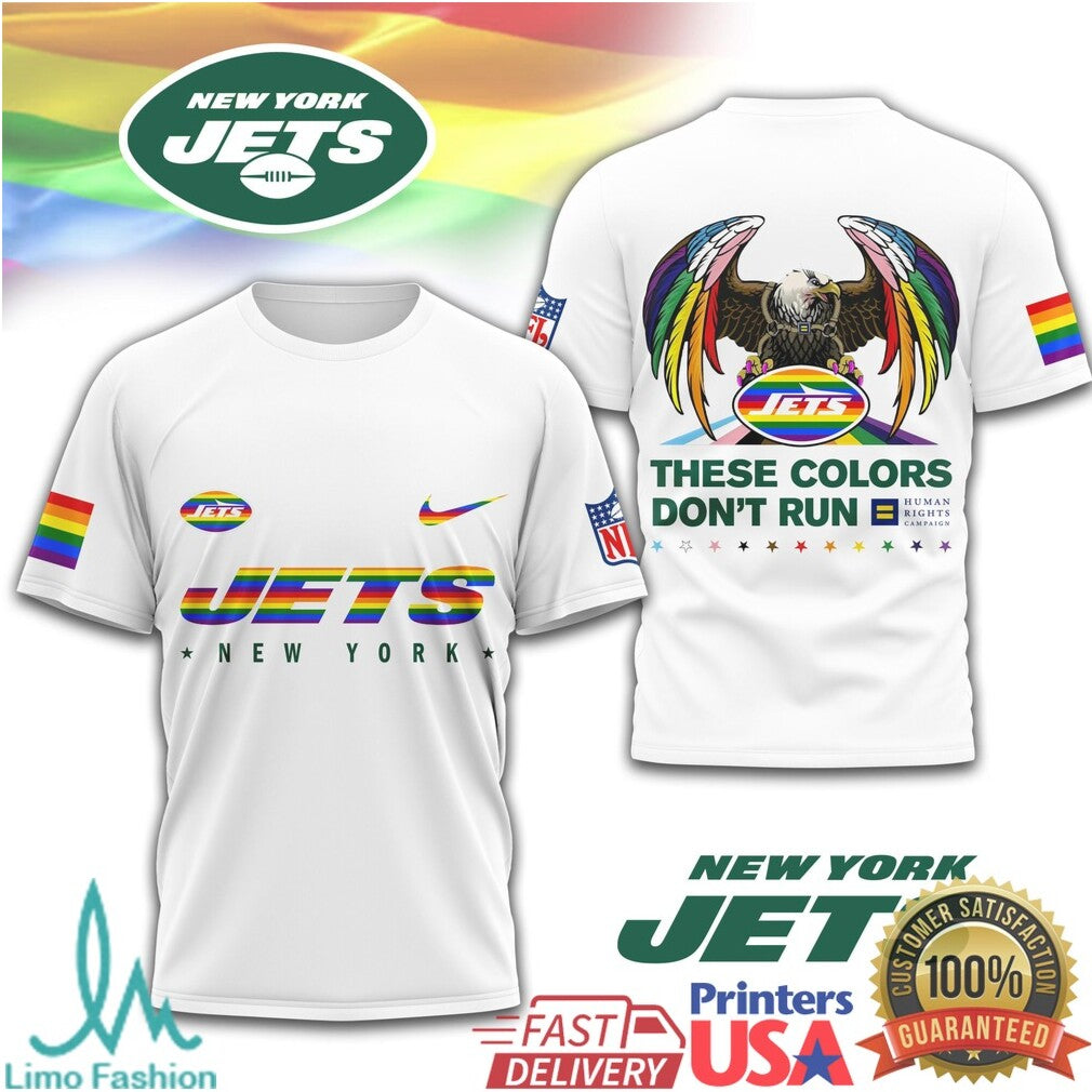 New York Jets Pride Eagle These Colors Don't Run T Shirt - Limotees LLC