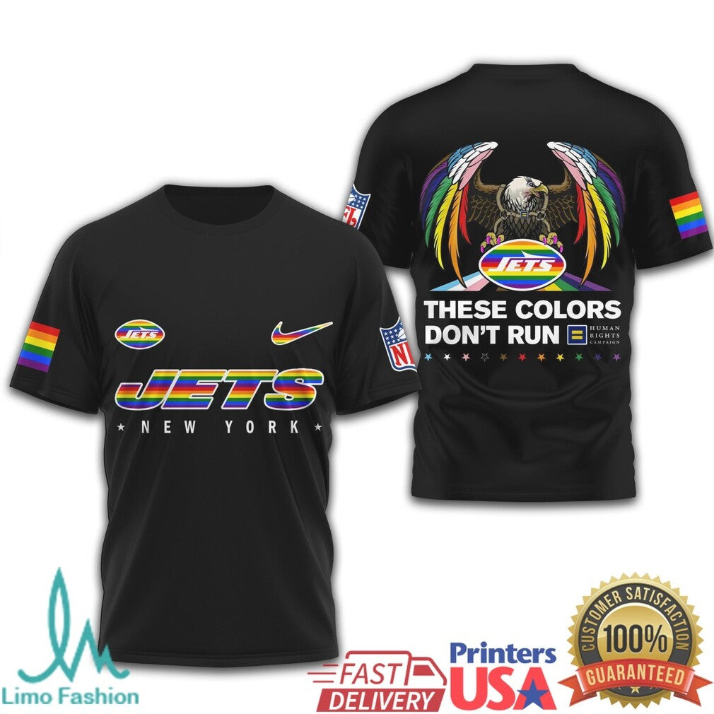 New York Jets Pride Eagle These Colors Don't Run T Shirt - Limotees LLC