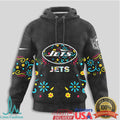 New York Jets Sugar Skull T Shirt NFL Dia de los Muertos Fan - Limotees LLC