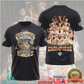 New York Knicks 2025 NBA Cup Champions Offical Gold Trophy Pullover T Shirt - Limotees LLC