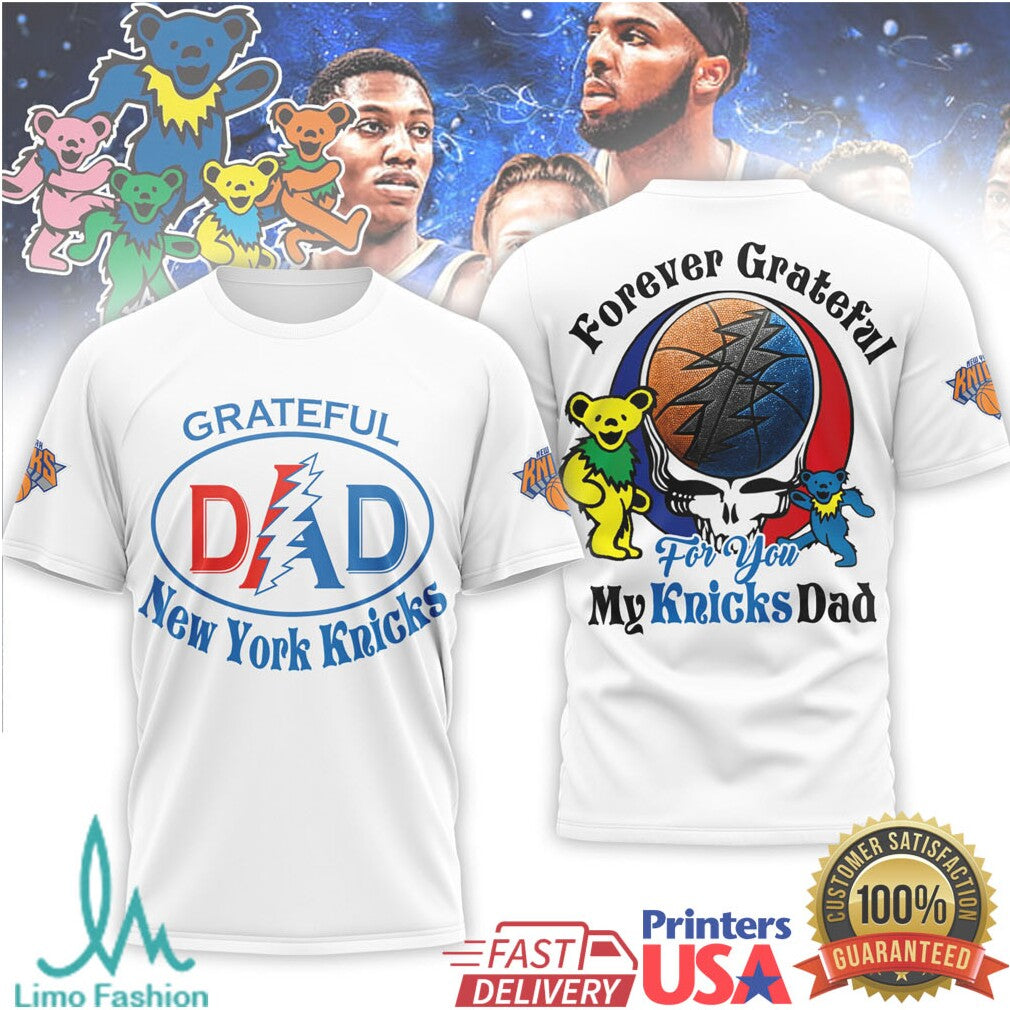 New York Knicks Grateful Dead Dad T Shirt NY Knicks Dancing Bears Fan Gift - Limotees LLC