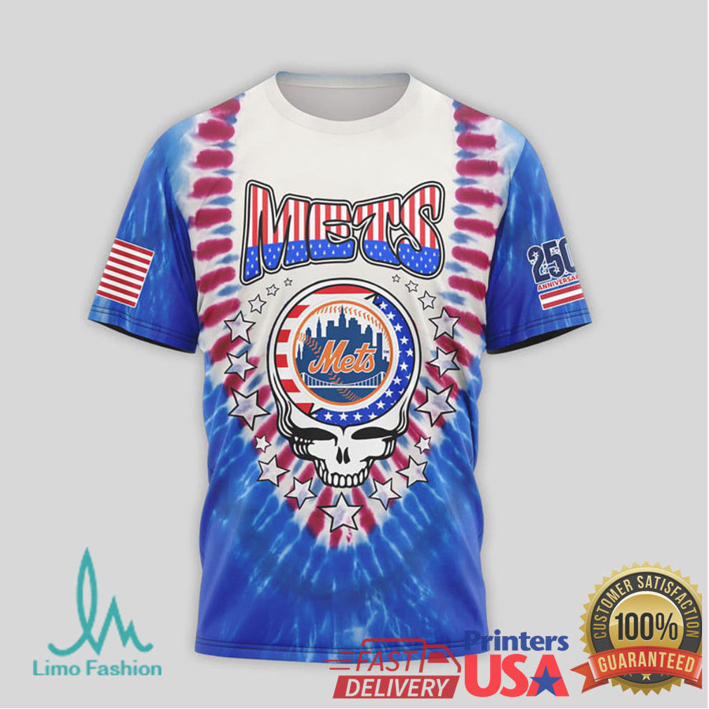 New York Mets Steal Your Base Grateful Dead Patriotic Tie Dye T Shirt - Limotees LLC