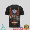 New York Rangers Hockey x Harley Davidson Skull Wing Biker T Shirt - Limotees LLC